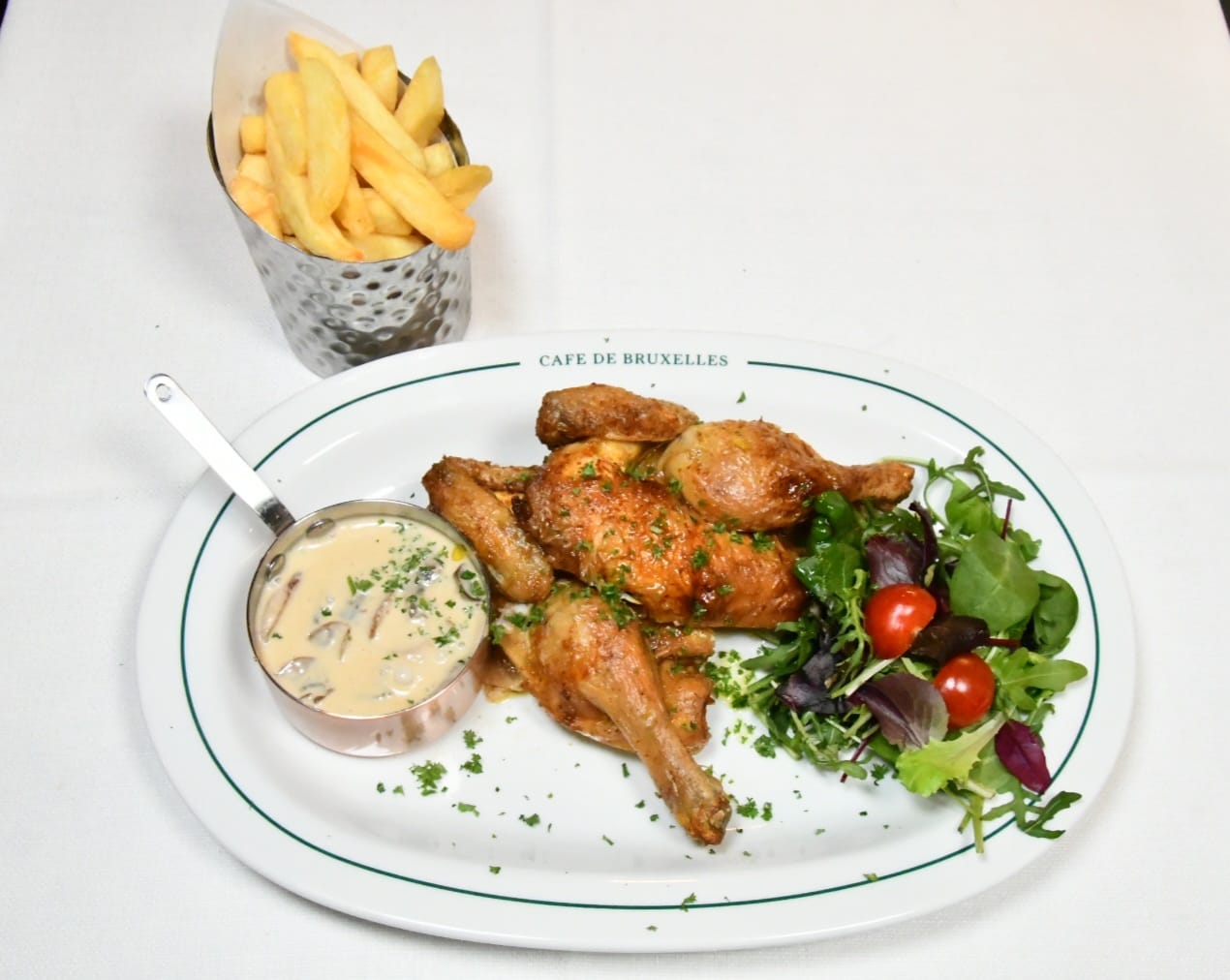 Coquelet roti sauce Archiduc